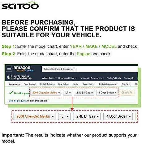 Miniatura 4 de SCITOO 170-2470 Bomba de agua del motor con junta para Scion para Toyota xB Camry Matrix tC Corolla RAV4 Solara Highlander 2.4L 2.0L