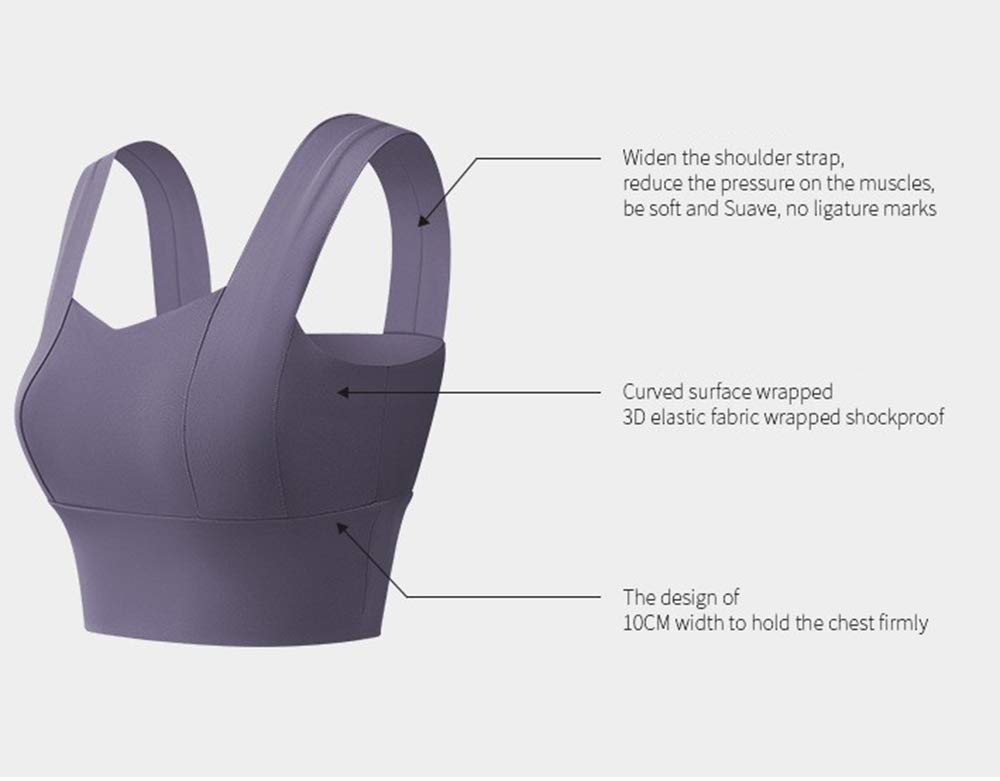 Rojeam Sujetador Deportivo Acolchado para Mujer Camiseta sin Mangas sin Hilos para Correr Ejercicio Trotar Ejercicio