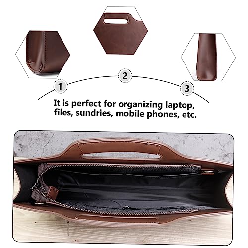 VALICLUD Retro Style Messenger Bag Vintage Business Briefcase for Men Document Organizer for Work School and Travel4