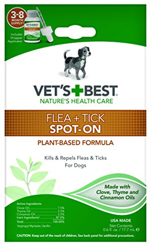 Vet's Best Flea & Tick Spot-On Drops | Topical Flea Treatment Drops