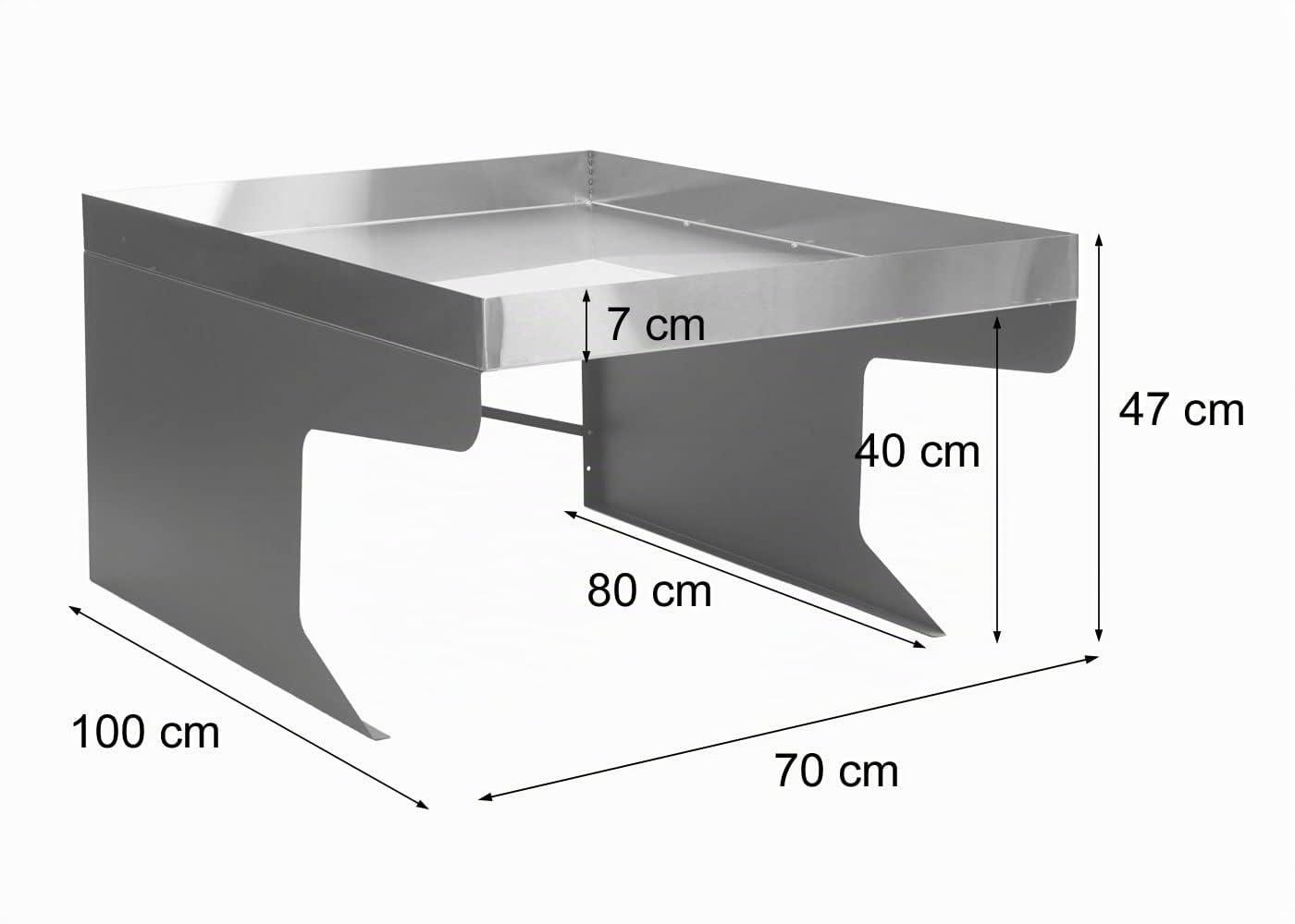 Garage riparo per robot tosaerba con fioriera HWC-G60 XL 47x70x100cm acciaio zincato - antracite