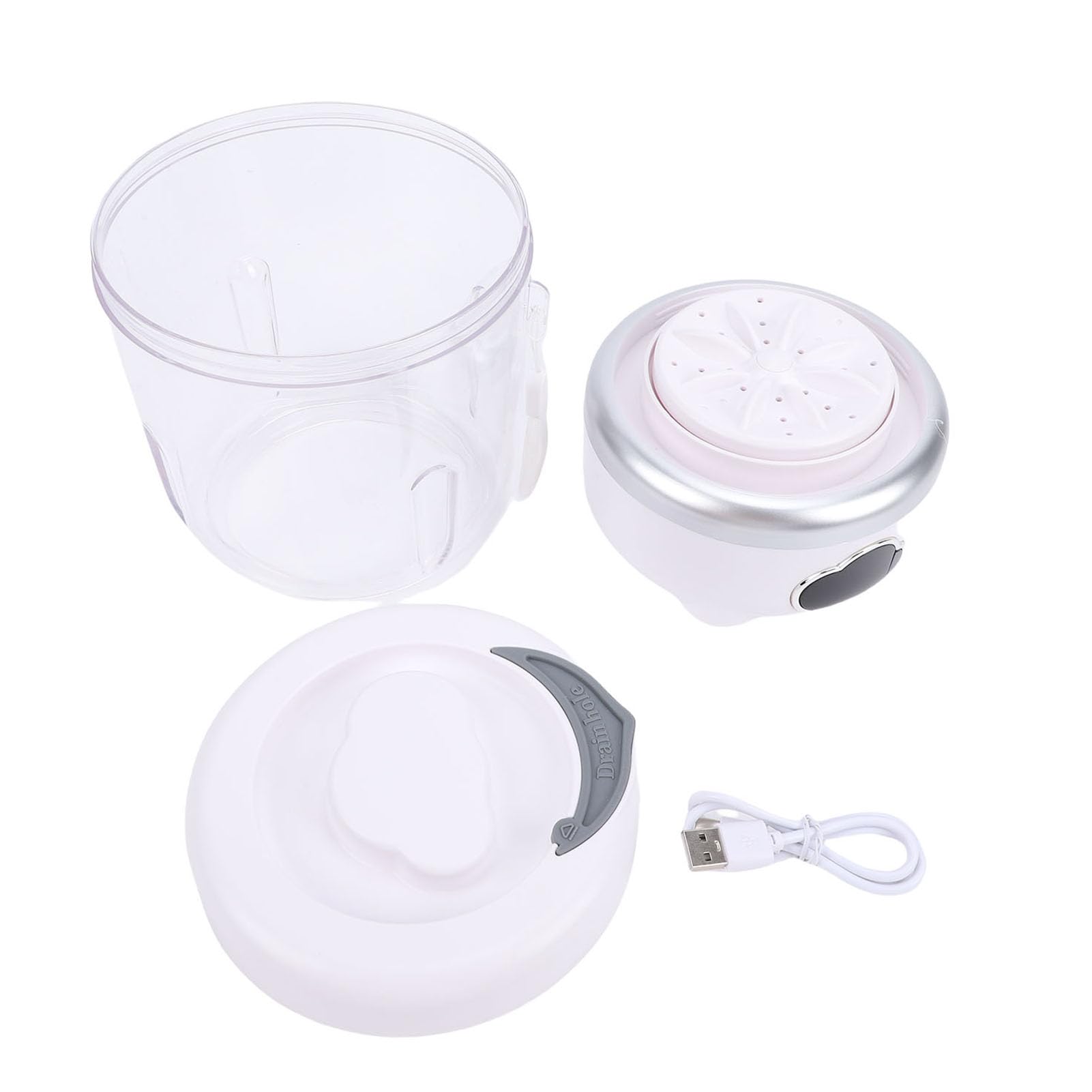 Qcwwy Mini Lavadora de Ropa Interior Lavadora de Ropa Interior 3 Modos Rotación de Alta Velocidad de 360 ​​​​° Plegable 1.6L Mini de Inalámbrica Portátil para Calcetines Sujetadores Delicados en