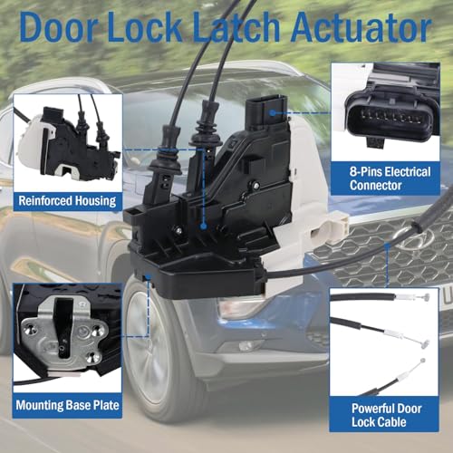 Image of Front Left Driver Side Door Lock Actuator 81310-2W010, Door Latch Compatible with Hyundai Santa Fe XL 2013-2019, Santa Fe Sport 2013-2018, Santa Fe 2013-2018