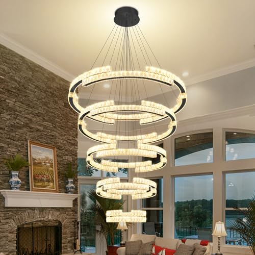 Large Crystal Chandelier for High Ceilings