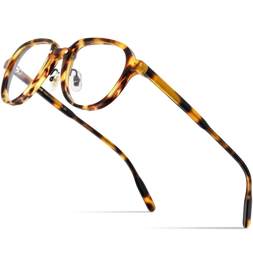 Nowe okulary octanowe 2025 ramka mężczyźni retro vintage okulary damskie okulary okulary, żółty lampart, jeden rozmiar