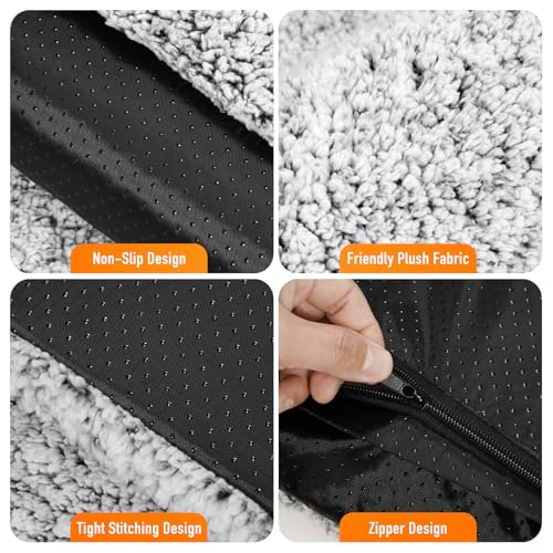 Self Warming Cat Bed, Heated Cat Bed, 2.0 Upgraded Dual-Layer Thermal Foil Heating Pad, Plush Self-Heating Pet Mat for Crate, Floor, with Removable Washable Cover, Non-Slip 15"x19" - Image 5