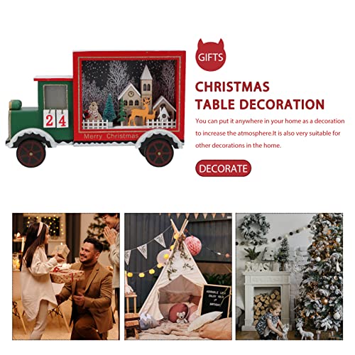 Generic Decorações de caminhão vermelho vintage de Natal: captador de Natal com iluminação LED, mode