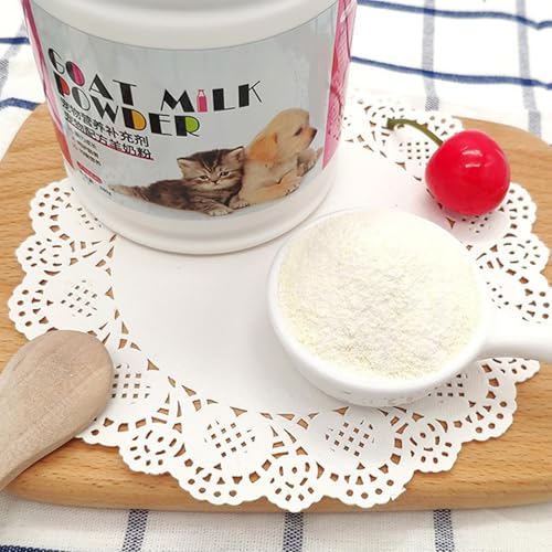 Ziegenmilchpulver Hund, Natürliche Biologische Ziegenmilch, Nahrungsergänzung Für Fellgesundheit Verdauungsunterstützung Entwöhnung, 280g