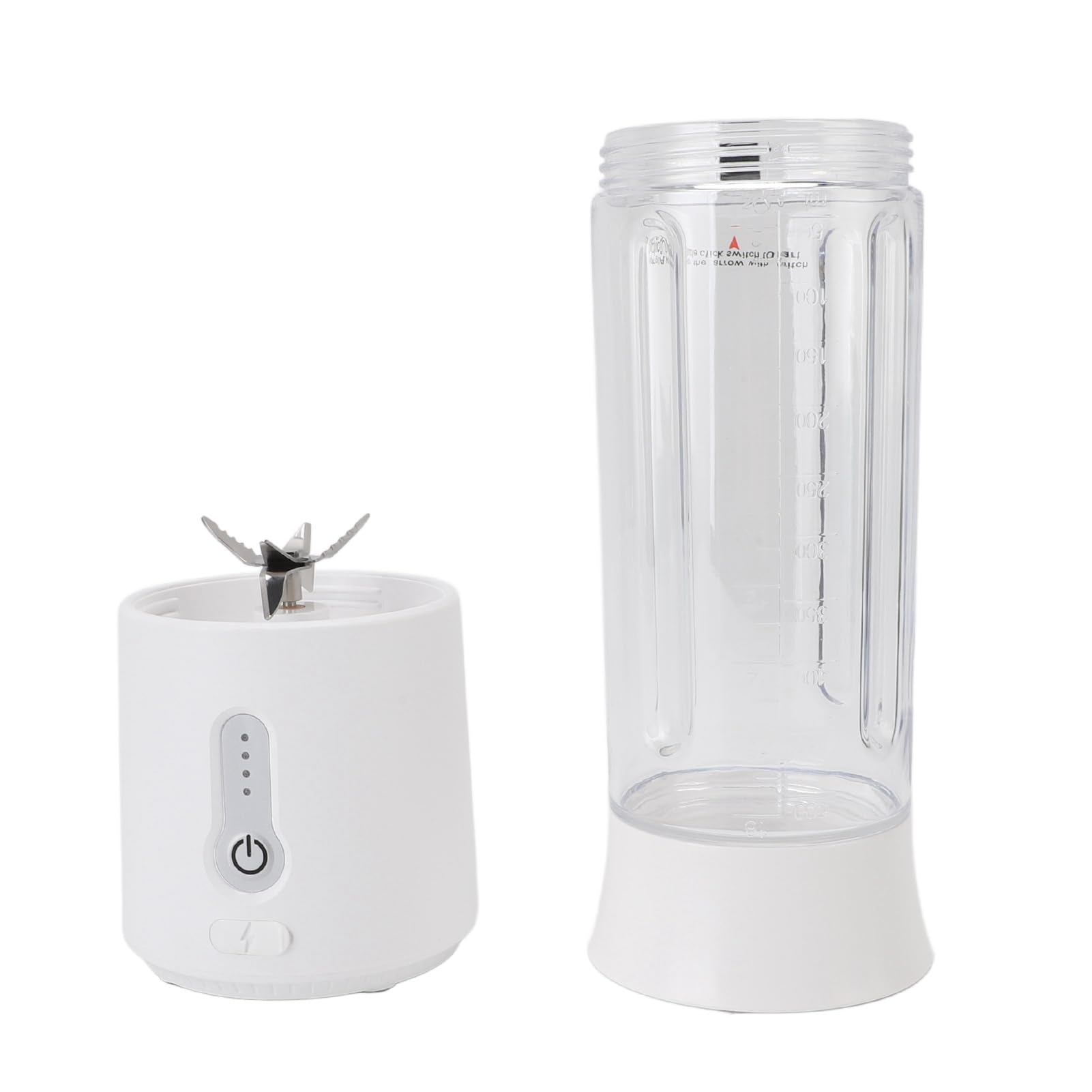 Licuadora Portátil, Recargable USB 500ml 6 Cuchillas 22000 RPM, para Batidora Batidora Batido De Proteínas con Luz Indicadora De Batería para Viajes Gimnasio Camping