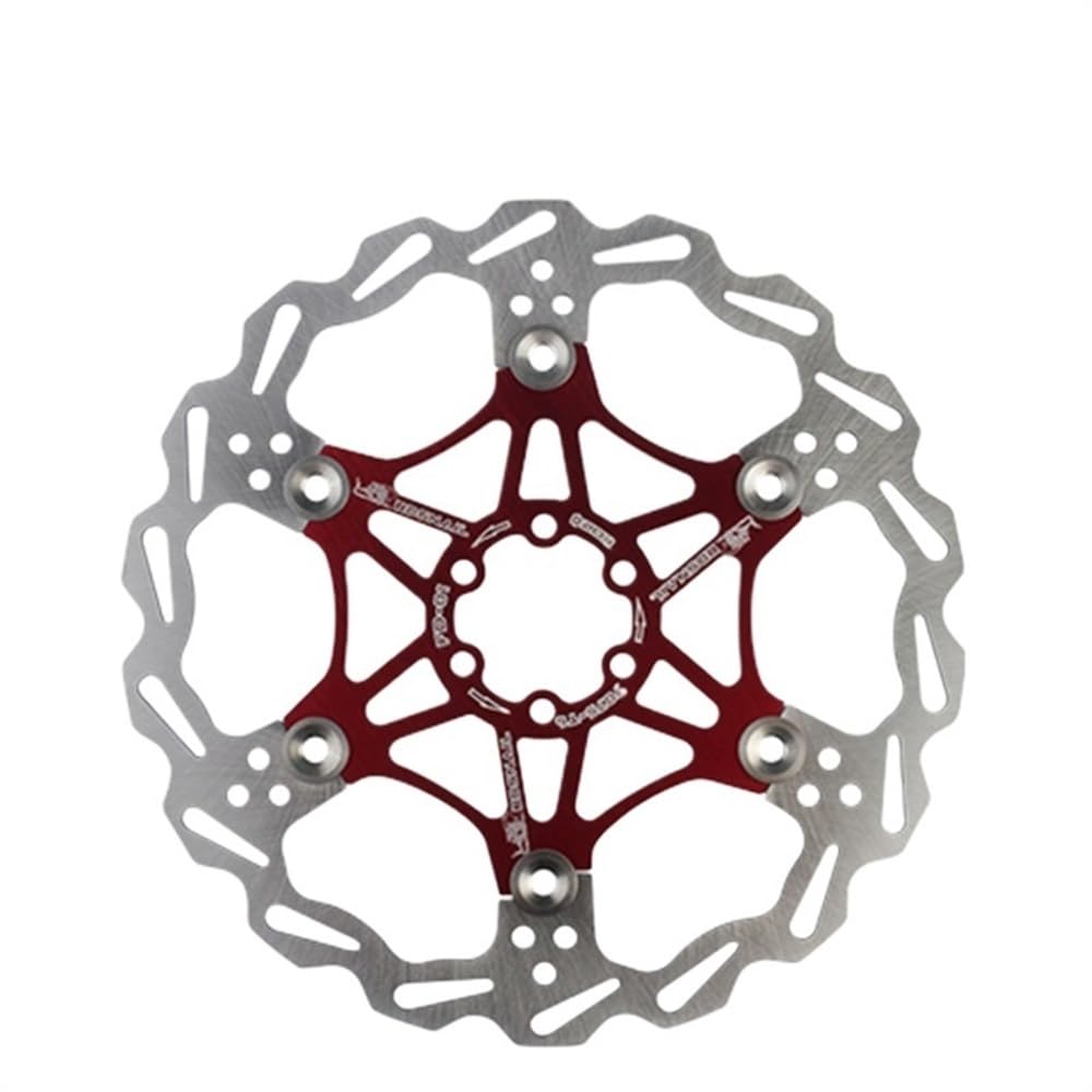Dischi Freno Mtb Rotore del freno a disco Mtb Dissipazione calore a rotore mobile in bicicletta 140/160 mm in acciaio inossidabile 180/203 Accessori for ciclo(1pc 203mm Red)