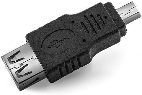 deleyCON Mini USB Adapter - Wtyk Mini USB B do gniazda USB A - USB 2.0 High Speed Technology - Czarny