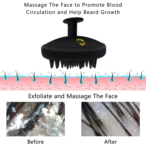 Beard Wash, Beard Conditioner & Beard Brush Set W/Argan & Tea Tree Oils - Natural Mint Tea Tree Scent - Softens & Strengthens, Shine, Reduce Itchy - Scrub, Beard Shampoo W/Beard Oil 2 X 4 Fl Oz 120Ml #TOP3