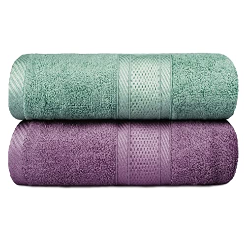 YOOFOSS Bath Towel Bamboo Towel Set 2 pack, 70 x 140 cm Extra Large Bath Sheet Super Soft & Highly Absorbent