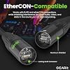 GEARit Shielded CAT6 Ethercon Cable (3 Feet) Professional Audio & Lighting RJ45 EtherCON-Compatible Cable for Studio, Stage, Concerts - 3ft Black