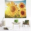 Wandtapijt, hangende kunst, wanddecoratie, wandtapijt, zonnebloemtapijt, wandtapijt, boho-schilderij, muurdecoratie…