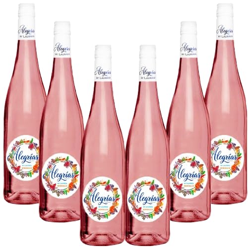 Alegrías by LaurAna Rosé - Vino Frizzante - Vino de la Tierra de Castilla- 6 botellas x 750 ml