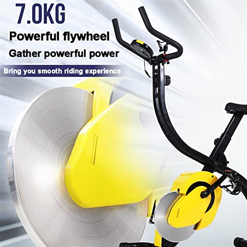 Image of Exercise Bike Home Spinning Bike Ultra Quiet Indoor Weight Loss Magnetic Control Pedal Exercise Foldable