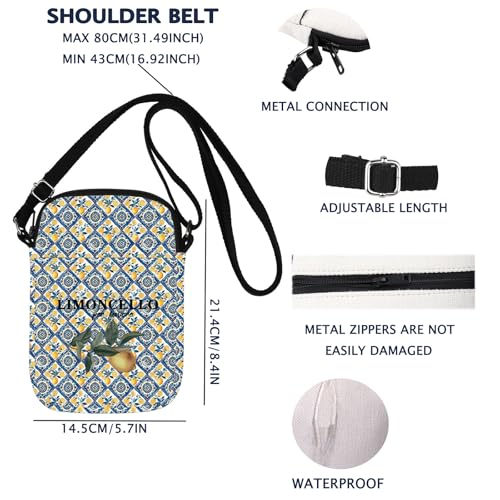 Italian Lemons Crossbody Bag Italian Islands Gift Limoncello per Favore Canvas Bag2