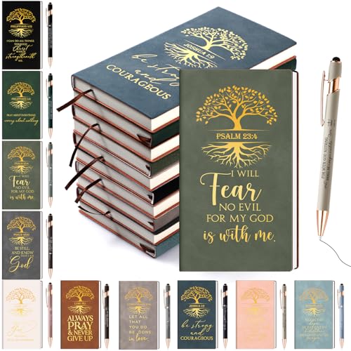 Verset de la Bible gravé sur carnet en cuir pour ne plus perdre l'inspiration en prière