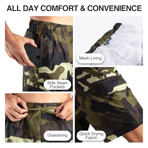 Image of Kanu Surf Men's Big Viper Extended Size Stripe Swim Trunk