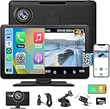 9' Carplay Screen for Car Portable, Carplay & Android Auto Car Stereo, Touchscreen GPS...