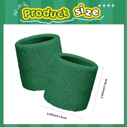 Image of Bememo 12 Pack Wristbands Sweatband for Women Men, Neon Colored Sport Wrist Bands, Tennis Football Basketball Sweatbands, Moisture Wicking Arm Bands for Working Out