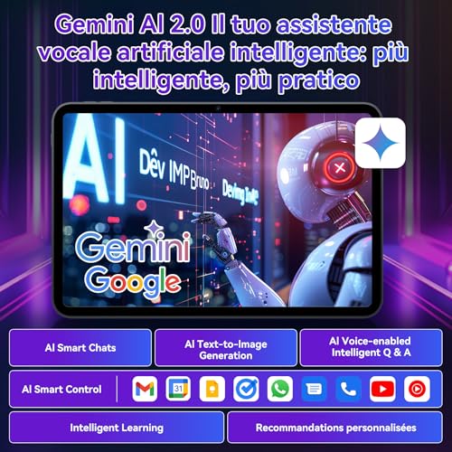 TABWEE T60 Pro Tablet 13,4 Pollici Android 15 con Tastiera, 24GB RAM 256GB ROM (Espandibile 2TB), 120Hz Display, Batteria 10000mAh, Ricarica Rapida 18W, Tablet Octa-Core per Lavoro e Multitasking - Immagine 5