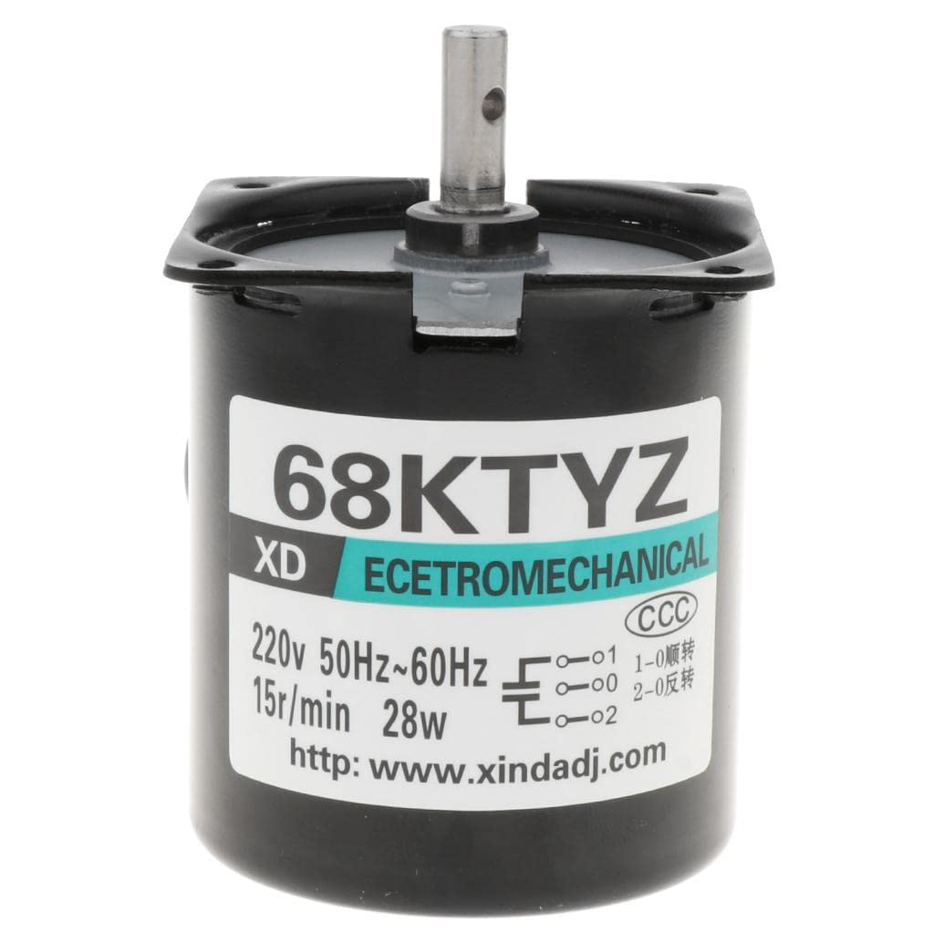 Low Speed AC 220V 28W CW/CCW Micro Permanent Magnet Synchronous Motor 15RPM-image-48