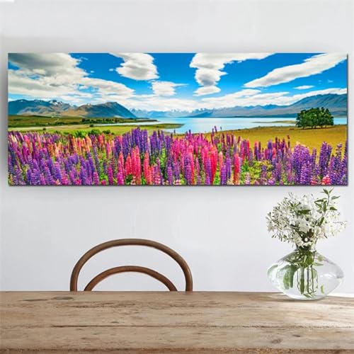 Kit Peinture Diamant Adultes 60x120cm Point de Croix Canevas Diamant Complet Paysage