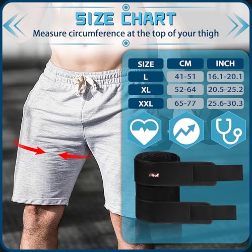 hiball adjustable thigh brace hamstring compression wrap thigh compression sleeve quad and upper leg brace for men amp women