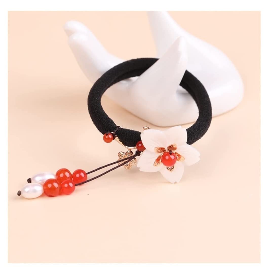 RUVOO Haargummi Scrunchies Haarschmuck Blume Haarring Platte Haarball Kopfband Haar Langlebiger Haarschmuck Haargummis Haarschmuck