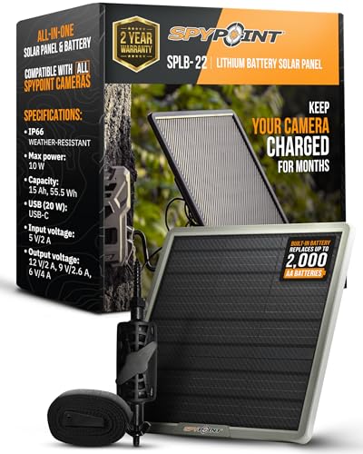 10 Best Solar Battery Packs for Uninterrupted Outdoor Adventures 2 SPYPOINT Solar Panel for Trail Camera (SPLB-22)