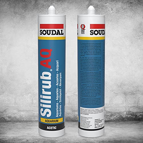 Soudal - Cartucho de Silicona para Acuario. Negro. 310 ml