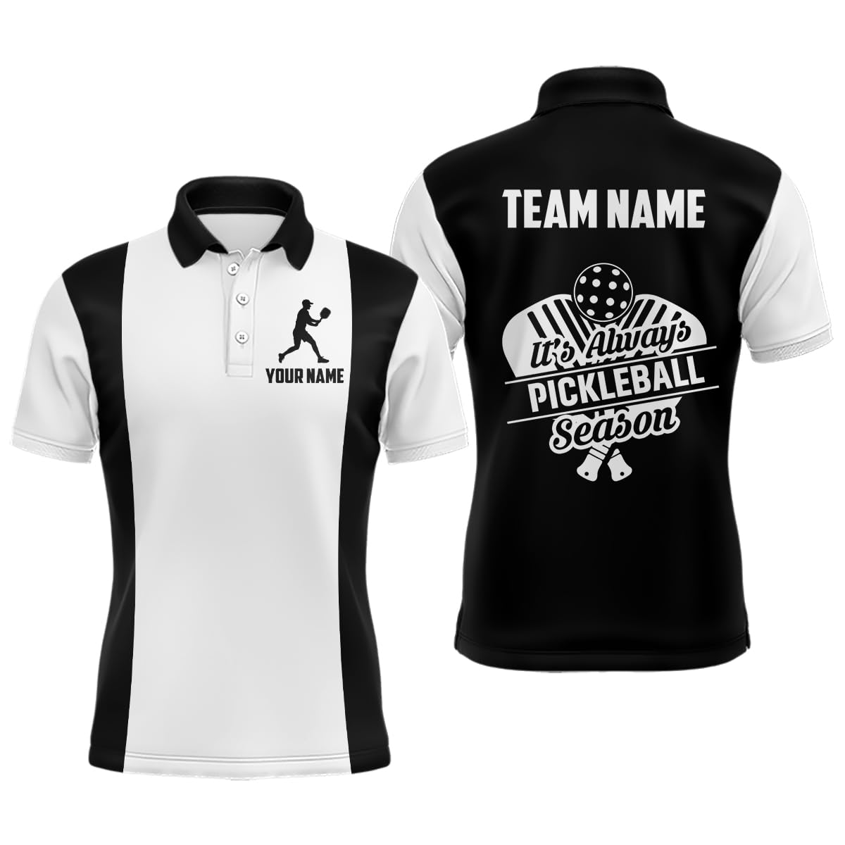 PIONAMZIOZ Custom Pickleball Shirts Women Men Pickleball Jersey Team Pickleball Polo & Quarter-Zip Pickleball Gifts (US, Alpha, Small, 5X-Large, Regular, Regular, White)