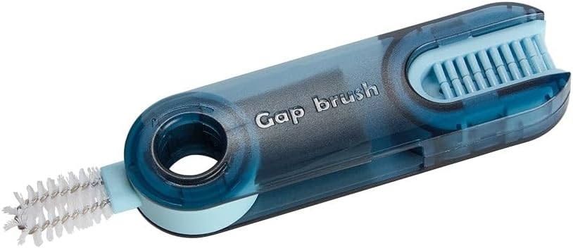 The Lakeside Collection Tumbler Cleaning Tool: 3-in-1 Versatile Design, Blue, Plastic, Silicone Bristles