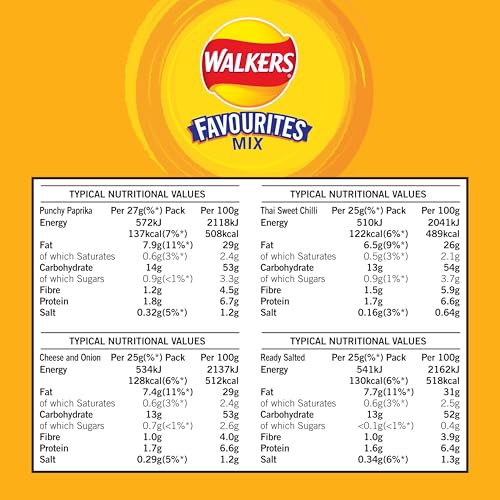 Walkers Favourites Mix Multipack Snacks Crisps 18 Pack - Image 3