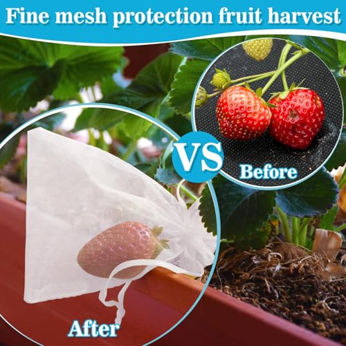 Image of Sukh 100PCS Organza Bags 4 inchx6 inch - Small Organza Sachet Jewelry Gift Favor Bags Drawstring Mesh Bags Gifts Valentines Wedding Eid Mubarak Halloween Eve Christmas New Year Party Candy Fruit Wrap Bulk White