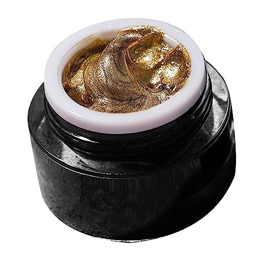 Aoresac Gel de Uñas con Dibujo de Línea Dorada, Gel Profesional con Diseño Escultura 3D, Viscosidad Moderada, Uso Duradero, Delicado y único, Atrae la Atención las Niñas, No