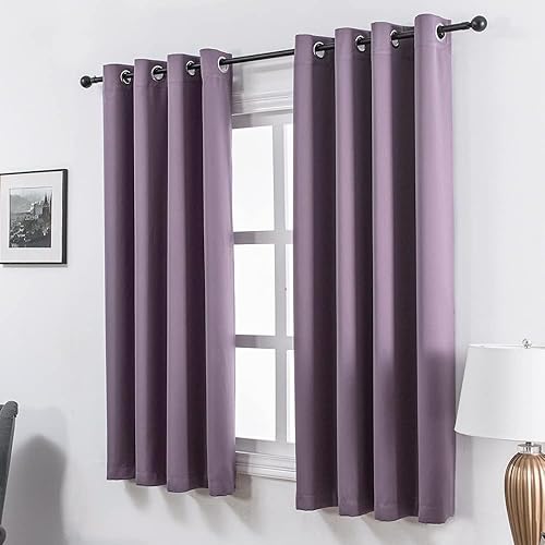 Vista 102 de Mangata Casa - Cortinas opacas para dormitorio, 2 paneles, cortinas térmicas para ventana, para sala de estar, cortinas que oscurecen. Azul marino