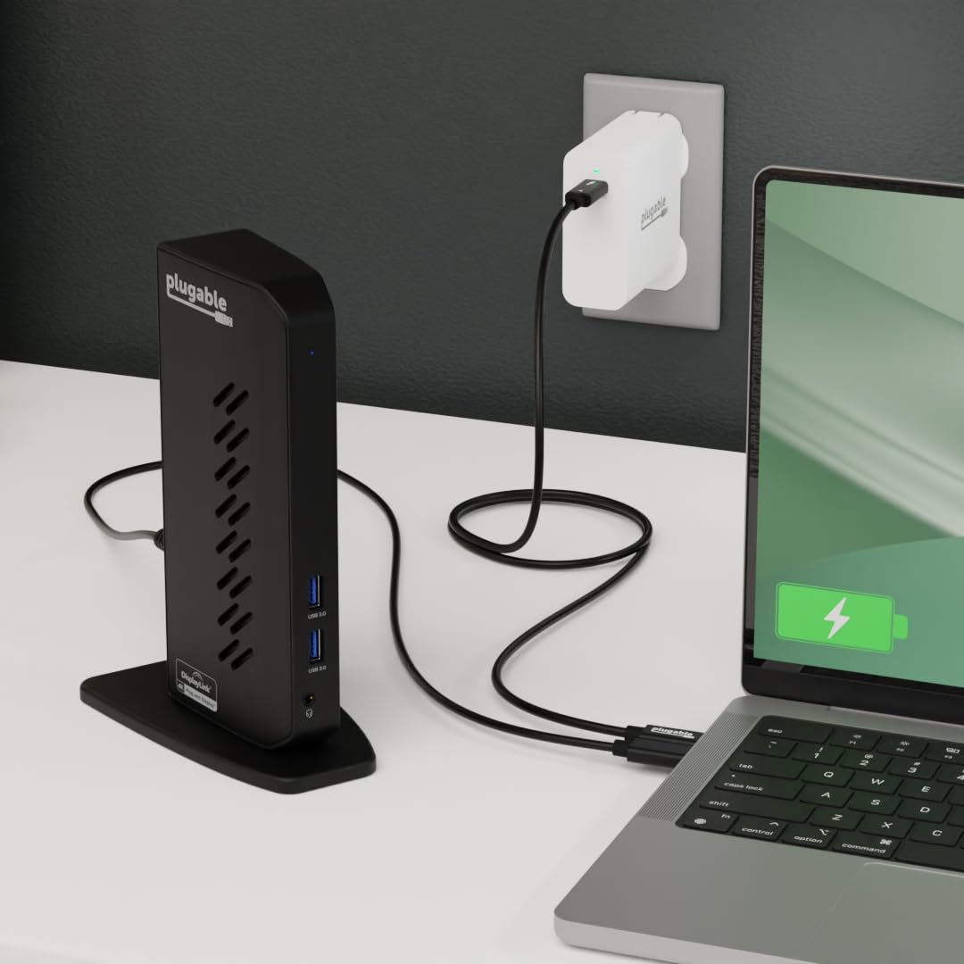 その他 plugable USB-C 4K DOCKING STATION Plugable USB-C Triple 4K Display Docking Station with