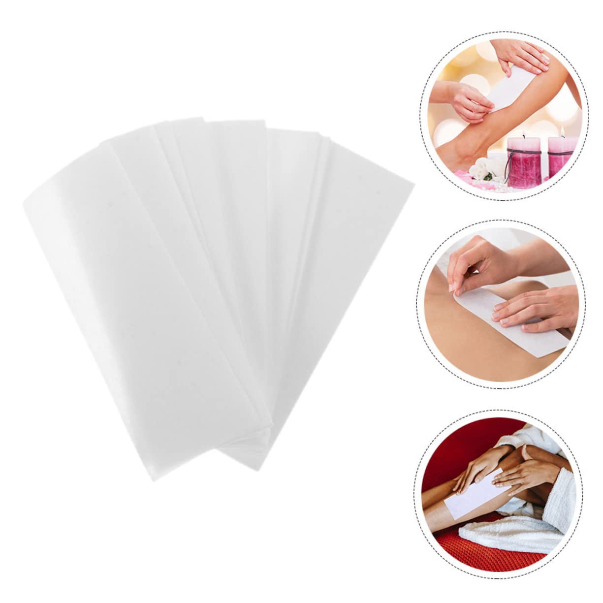 HAPINARY 400pcs Face Hair Removal Wax Strips Non Woven Fabric for Women Men Easy to Use