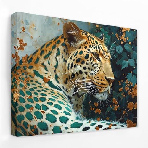 Affiche abstraite léopard TONGYINLI 80x120cm sans cadre pour une décoration murale grand format
