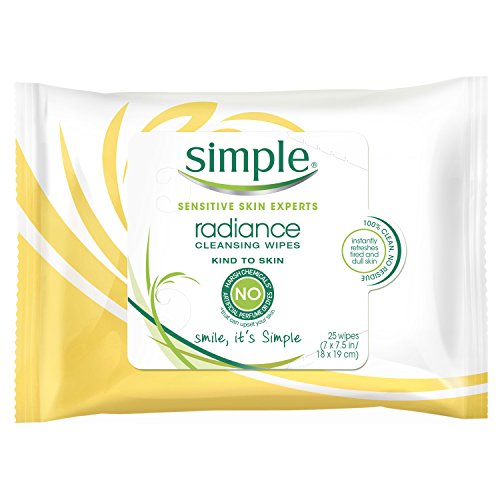 Simple Kind to Skin Facial Wipes, Radiance 25 ct