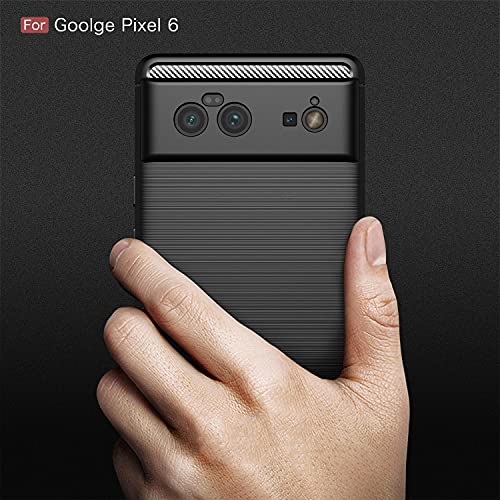 Coque Google Pixel 6 texture carbone bleu anti-choc élégante