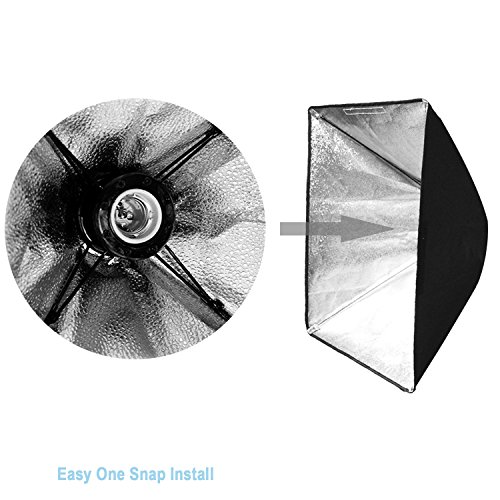 Julius Studio, 800W Output Light Bulb, 20 X 28 Inch. Softbox Lighting Kit, Soft Box Equipment Portrait Photo, Video Photography Studio, Jsag379 #TOP2