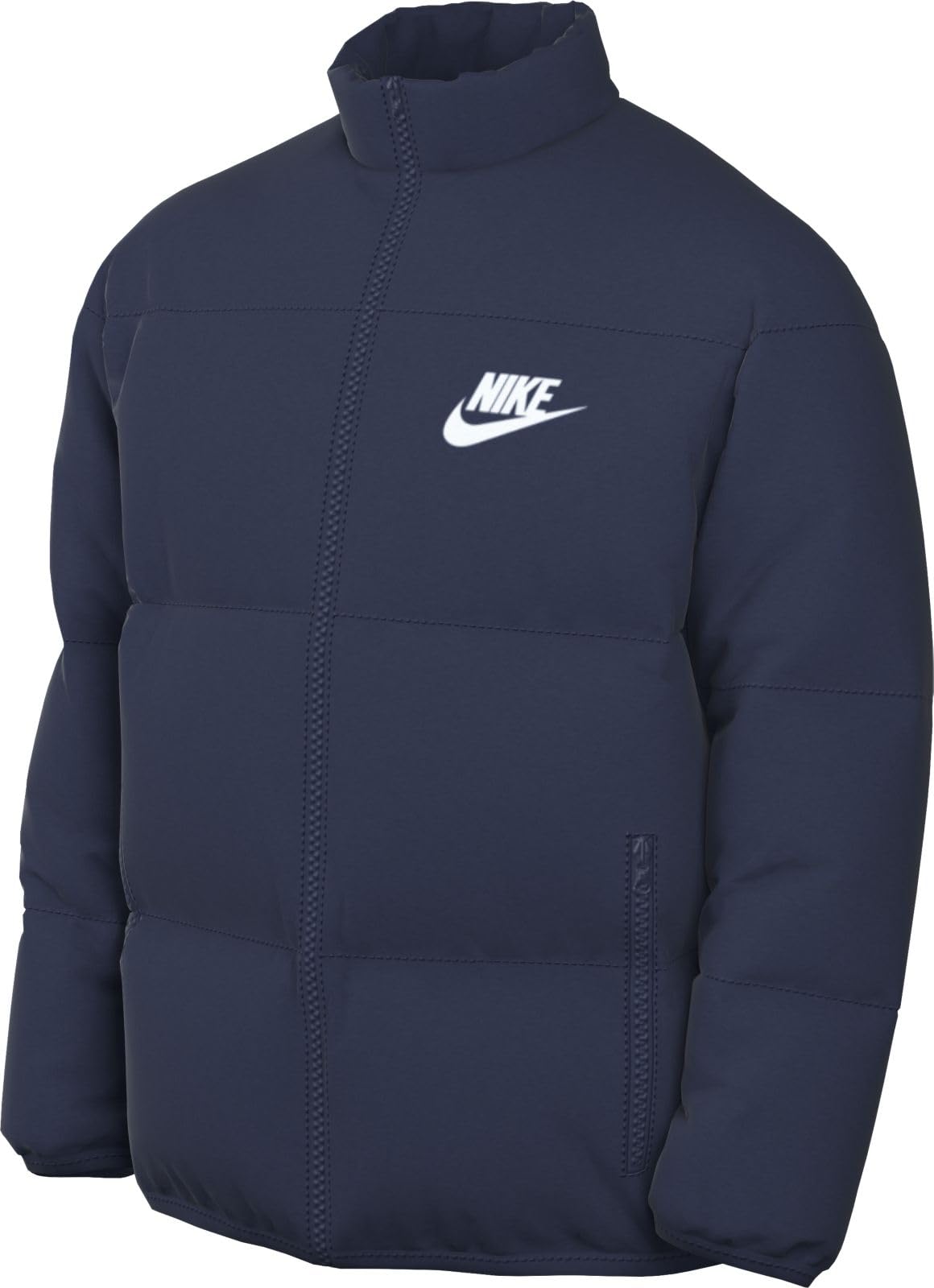 NIKE FB7368-410 M NK TF CLUB PUFFER JKT Jacket Men's MIDNIGHT NAVY/WHITE Size L