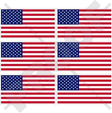 6 Stück USA Flaggen-Aufkleber – Vinyl, Wetterfest & Abziehbar Für Auto, Laptop & Mehr