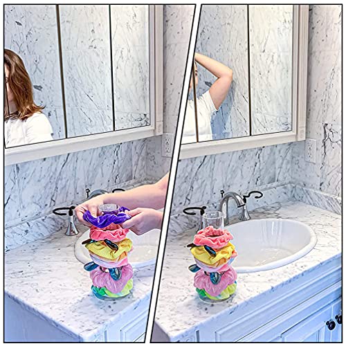 Lurrose Jewelry Stand 2pcs Acrylic Scrunchie Holder Stand Scrunchie Display Cylinder Clear Jewelry Display Organizer Bracelet Display Stand for Bracelets Watches Hair Ties 25cm Bracelet Stand - Image 2