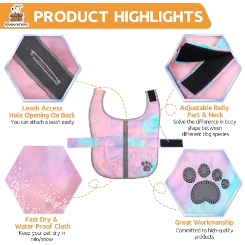 Image of Queenmore Dog Winter Coat, Cold Weather Fleece Dog Jackets for Medium Dogs