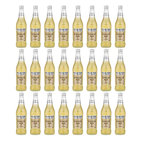 Fever Tree Refreshingly Light Ginger Ale - Botella de cristal (500 ml, 24 unidades)